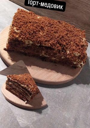 Медовик без розкатки коржів