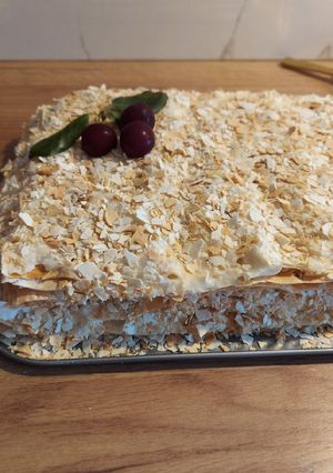 "Наполеон" з лаваша і творожним кремом