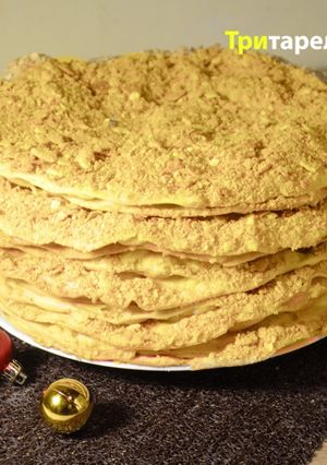 Наполеон с заварным кремом без масла