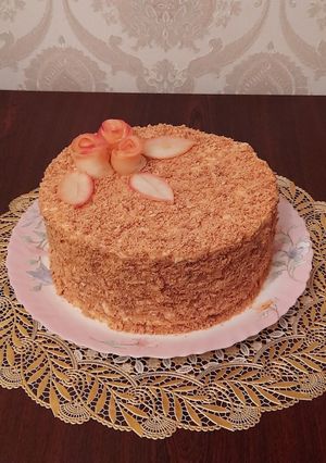 Торт "Наполеон" з яблуками