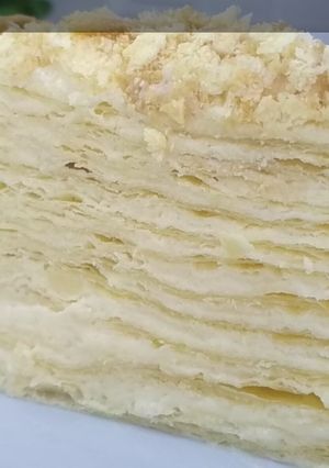 Торт Наполеон с кремом Пломбир (Дипломат)