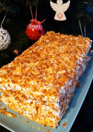 Швидкий "Наполеон" з яблуком та італійською меренгою