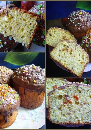 Творожные куличи с шоколадной глазурью