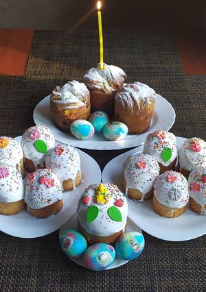 Сливочный кулич 