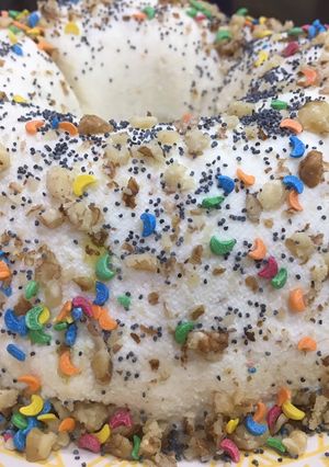 Творожный кулич со сгущенкой и мармеладом