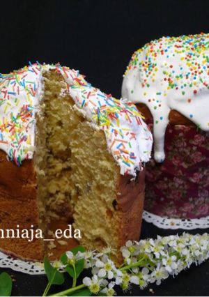 Творожный бездрожжевой кулич