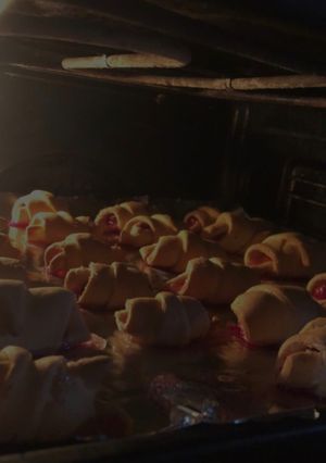 Рогалики з малиною