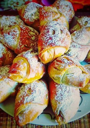 Рогалики с яблоками и корицей️