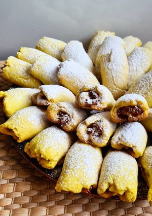 Рогалики с яблоками, трубочки с яблоками, печенье с яблоками