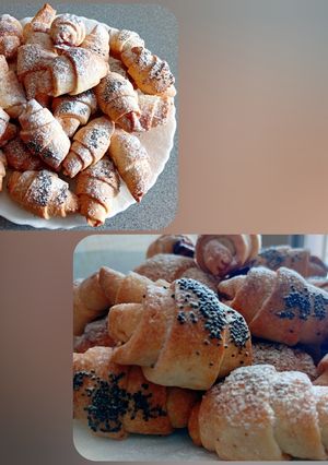 Рогалики с джемом и шоколадом