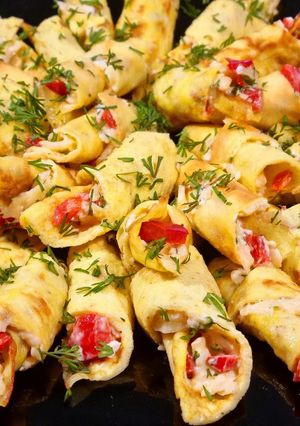 Яєчні рогалики. Закуска на святковий стіл