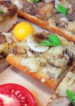 Брускета з баклажану та часнику - неймовірно смачний бутерброд по-італійськи!