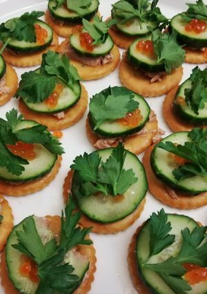 Бутерброд с печенью трески