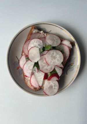 Бутерброд с редисом