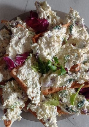 Бутерброди з яйцем і плавленим сирком