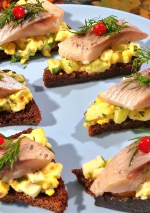 Пікантна закуска або бутерброди на святковий стіл!