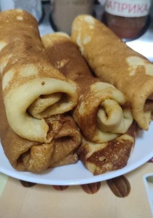 Вкусные блины с шоколадной пастой