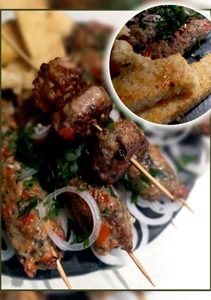 Люля - Кебаб з кукурудзяно-пшеничною кашою на гарнір в мультипечі