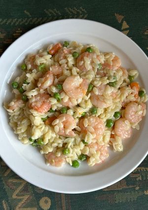 Паста орзо з креветками