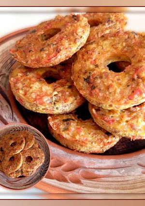 Солоні донати з вівсяної і гречаної каші, з сиром і зеленню