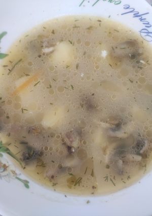 Грибний суп з качкою