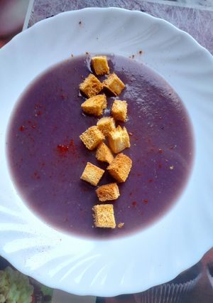 Крем-суп з синьої капусти пісний