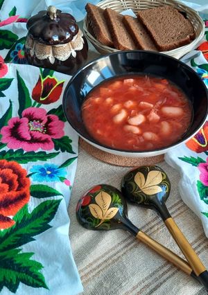 Пісний український борщ