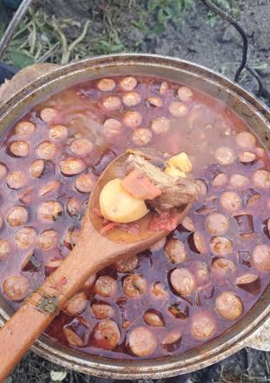 Справжній український бограч в казані на мангалі