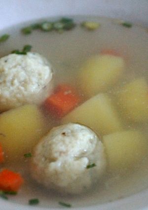 Суп с рыбными фрикадельками