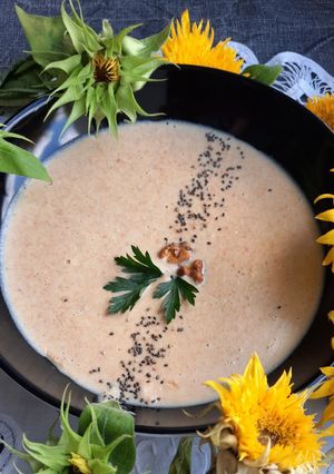 Суп-пюре з лисичками