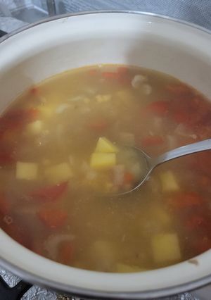 Суп сирний з сочевицею