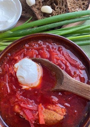 Український червоний борщ