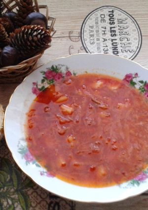 Борщ с килькой