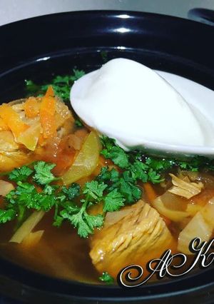 Борщ с телятиной