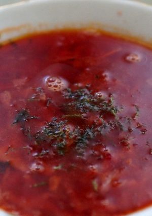 Борщ с чечевицей