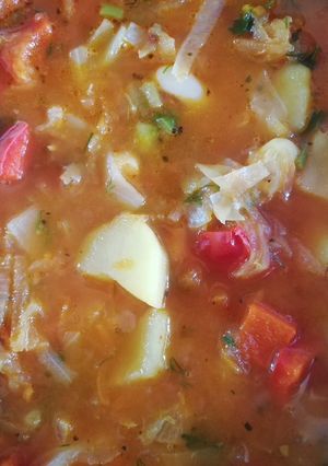 Борщ с фасолью