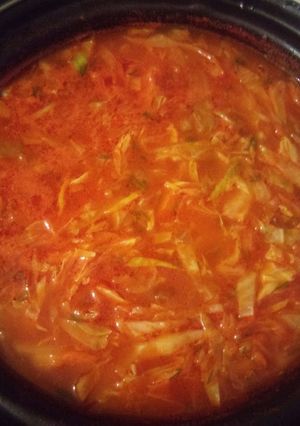 Борщ с молодой капусты