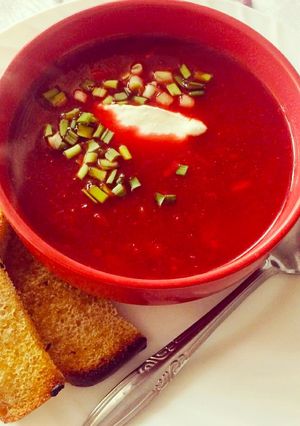 Борщ со свиными ребрами