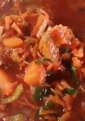 Борщ с ребрышками