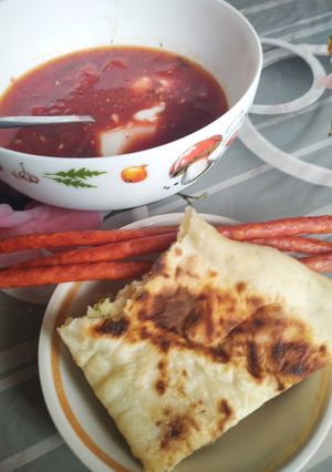 Борщ червоний холодний пісний