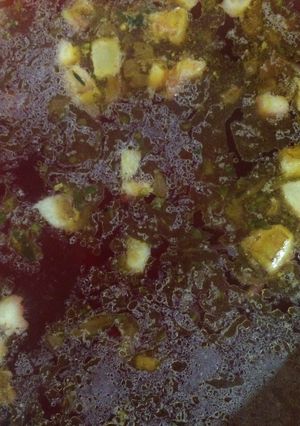 Борщ украинский с салом