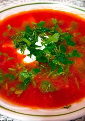 Красный борщ в мультиварке