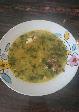 Зеленый борщ со шпинатом!