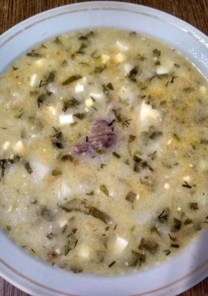 Зелёный борщ с щавелем