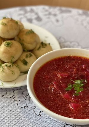 Пісний борщ з грибами!