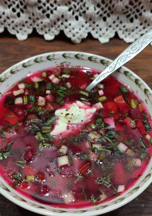 Холодний борщ. (Українська кухня)