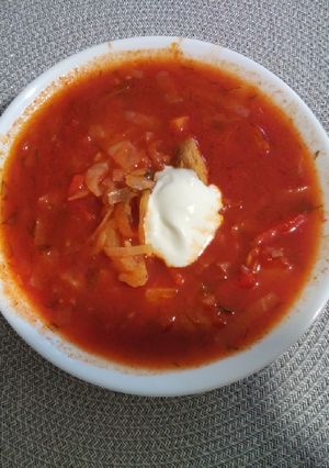 Український борщ зі свининою