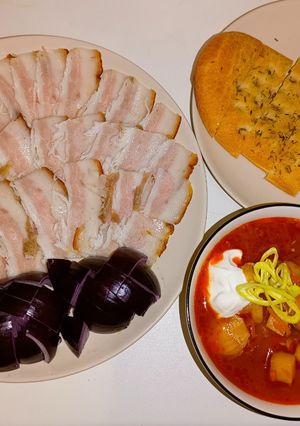 Український борщ з брюссельською капустою в мультиварці