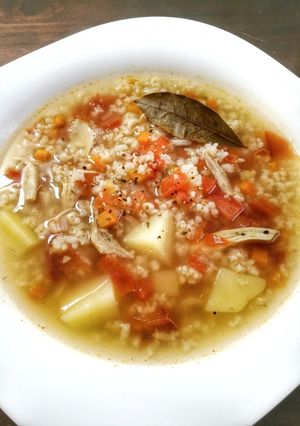 Суп харчо з коричневим рисом