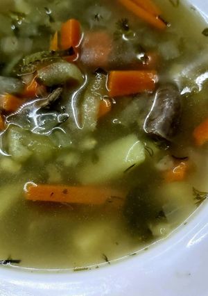 Розсольник на курячих серцях